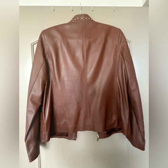 St. John Sport Lamb Leather Studded Jacket L - Picture 2 of 7